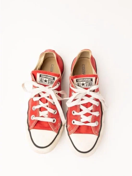 Converse Red Canvas Low-Top Sneakers - All Star
