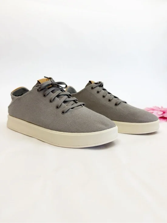 Olukai Ki'ihele Li Slip On Sneakers Drop Heel Fog Grey Casual Everyday Shoes