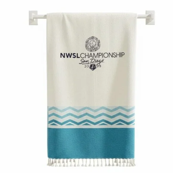 Terrytown Championship Blue White Striped Beach Towel Swim‎ Pool Blanket Wrap