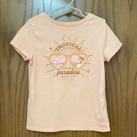 OshKosh B'gosh UGC Girls Sz 8 (Medium) Tropical Peach Tee short sleeve tee