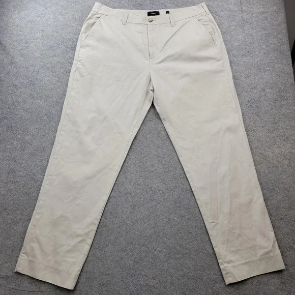 Vince Pants Mens 38x32 Beige Relaxed Fit James Chino Straight Leg Casual