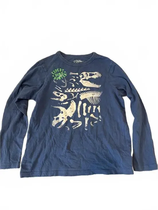 OshKosh B'gosh Kids Boys Dinosaur Skeleton Long Sleeve Shirt Size 12