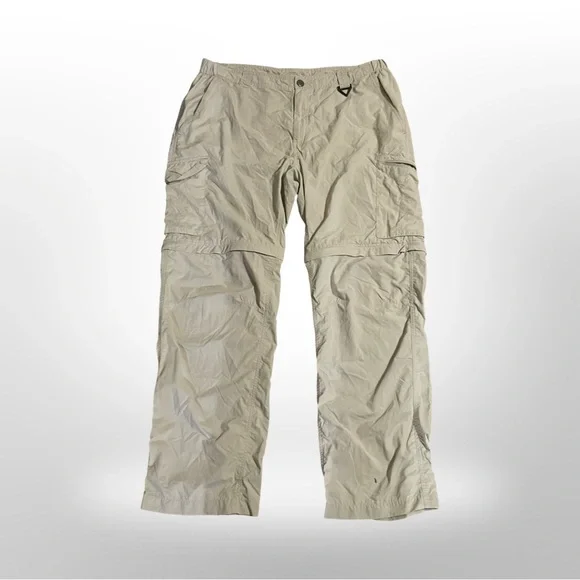 Columbia Mens Silver‎ Ridge Convertible Pants Khaki Beige Nylon - Size 36x32