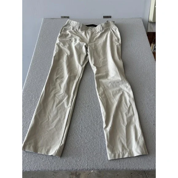Under Armour Pants Mens 36x32 Beige‎ Khaki Golf Straight Leg Stretch Waist