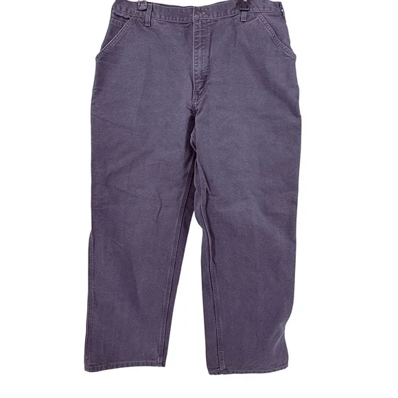 Carhartt R01 Duck Dungaree Fit Work Pants‎ Mens 40x32 Gray Cotton Carpenter