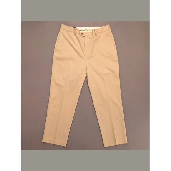 Orvis Signature Khaki Pants 35x30 Flat Front Cotton Classic Fit