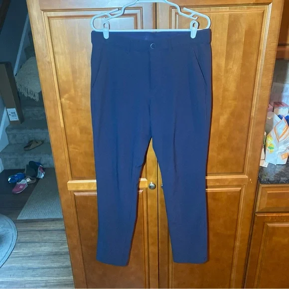 Mizzen+Main Helmsman Mens 33x32 Slim Fit Navy Blue Performance Chino Pants