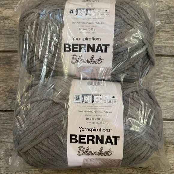 Bernat blanket Dark Gray yarn 2‎ pack