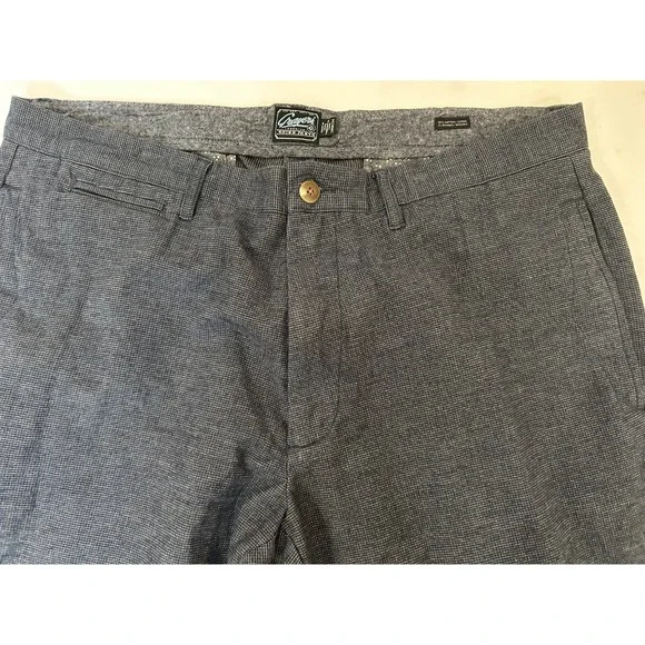 Grayers Chino Men's Cotton Blend Straight Leg Gray Tweed Flat Front Pants Sz 38