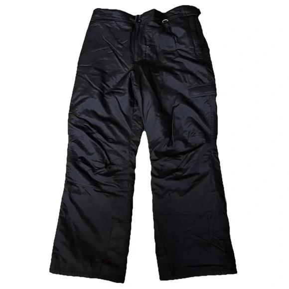 Slalom Men’s Cargo Snowboard Ski Pants Size XL Black Insulated Waterproof
