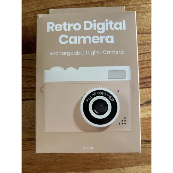 Retro Digital Camera Point & Shoot 3 Megapixels Rechargeable Usb – C Connection