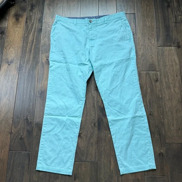 Vineyard Vines Breaker Pant Mens 38x32 Mint Green Coastal Stretch Chino Trousers