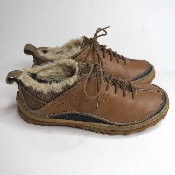 Merrell‎ Orleans Leather Faux Fur Lined Low Top Shoes Size 7 Womens