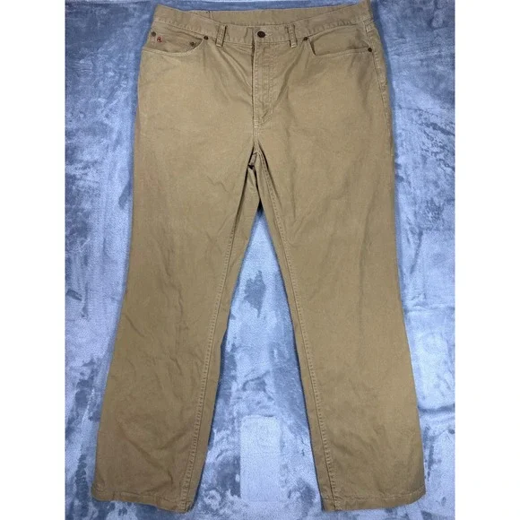 Polo Ralph Lauren Mens Authentic Dungarees Khaki Tan Twill Pants 40x30 Straight