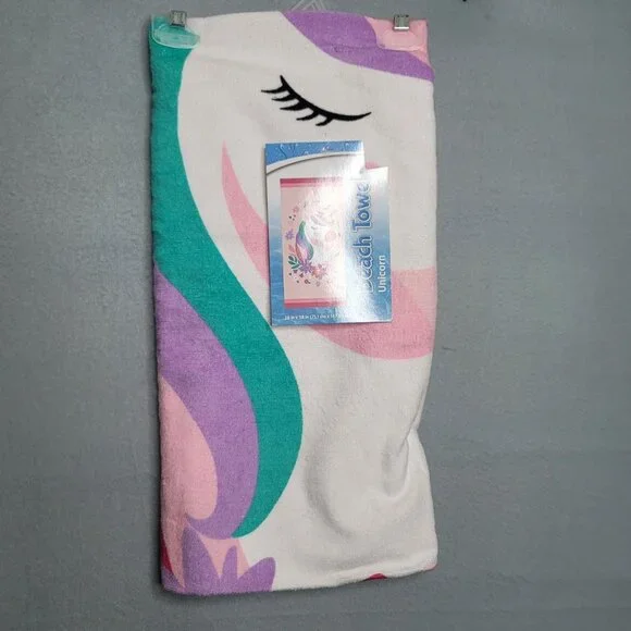 Unicorn Beach Towel Swim Pool  28 x 58 Inches New w Tags