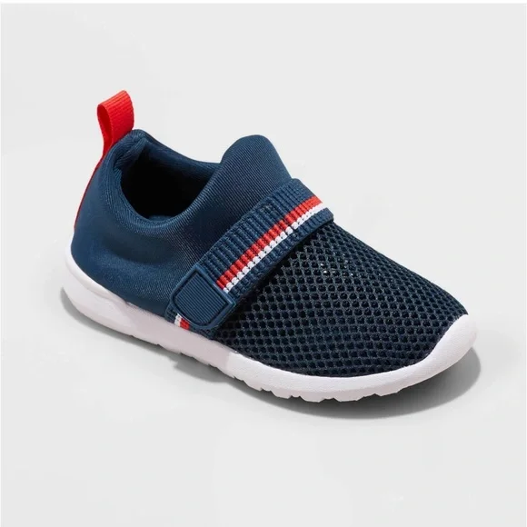 Toddler Austen Striped Apparel Water Shoes - Cat & Jack Navy Blue