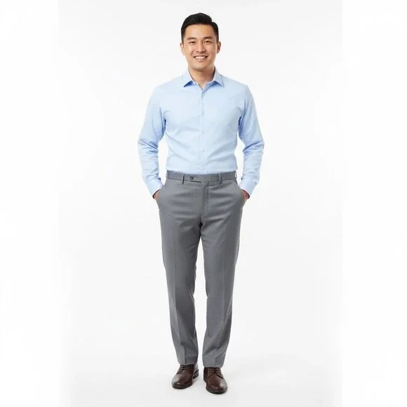 Calvin Klein Mens Size 40x30 Gray Dress Pants Business Casual Career Formal