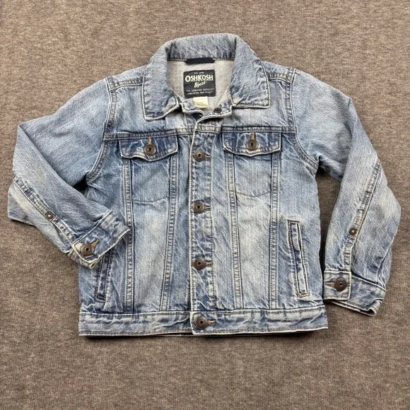 OshKosh B'gosh Denim Jacket Kids 5T Kidcore‎ Back to School Unisex Trucker