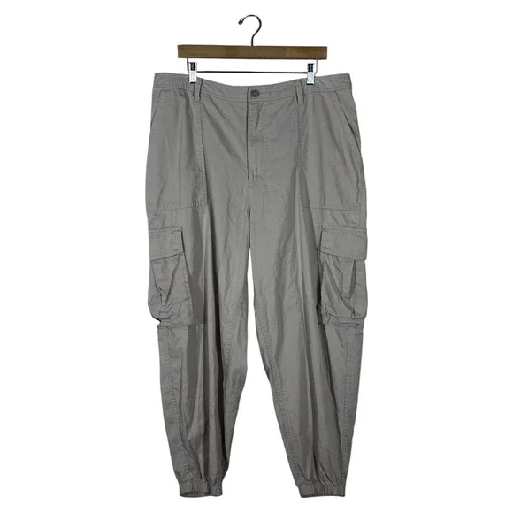 Abercrombie & Fitch Cargo Jogger Solid Pants Tan Gorpcore Utility Size XL