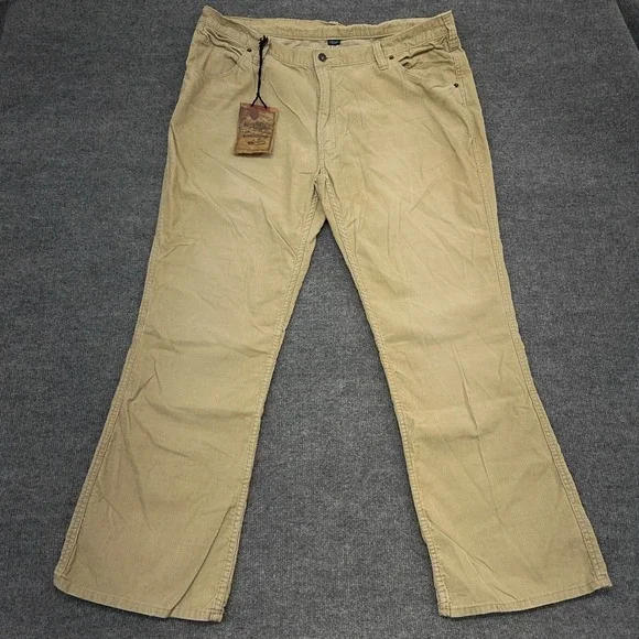 Vintage Polo Ralph Lauren Corduroy Pants Mens 40x30 Khaki Tan Bootcut Wide NEW