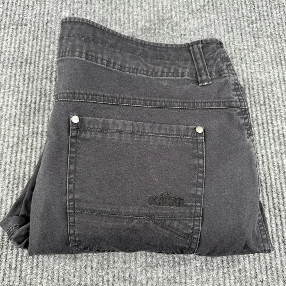 Kuhl Pant Black 35x30 Free Kanvus Jean Vintage Patinadye Canvas Articulated Knee