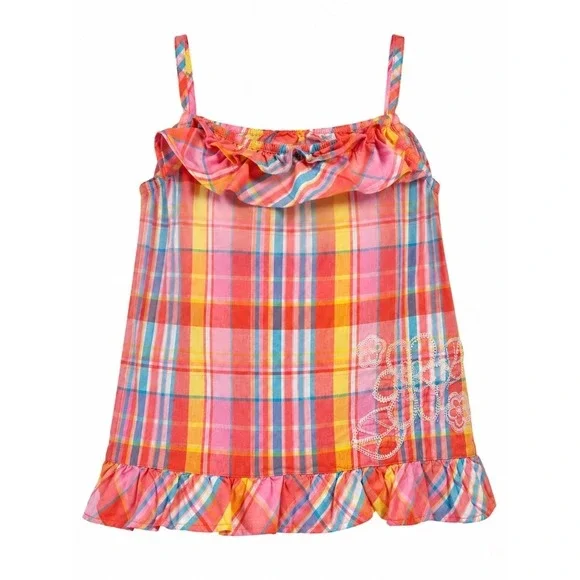 OshKosh Madras Plaid Sundress Size 4T