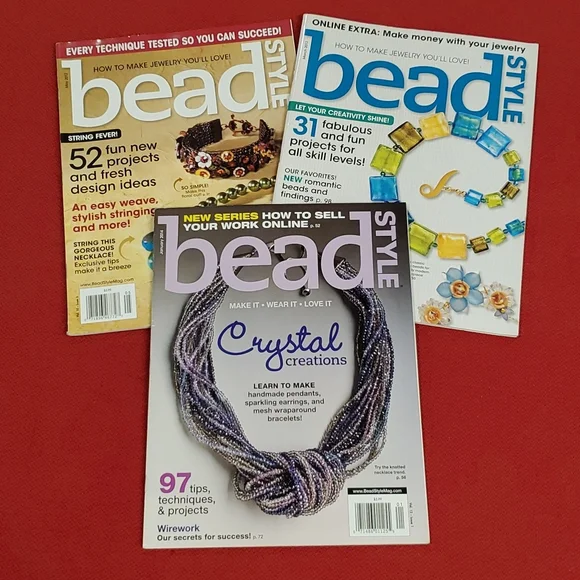 3 issues 'Bead Style March and May 2012 January 2014 crafting DIY Jewelry