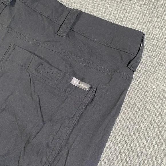 Eddie Bauer Mens 38x32 Black Hiking Ranier Pants Outdoor Nylon Spandex Blend