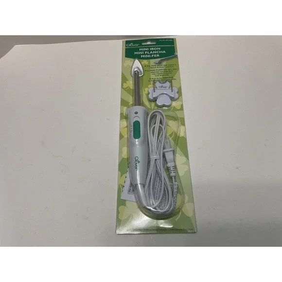 Clover Mini Iron MCI-900 for Quilting Crafting Applique White Green New