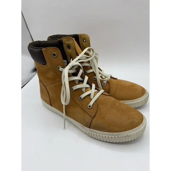 Timberland Skyla Bay Wheat Nubuck High Top Sneakers Womens 9.5