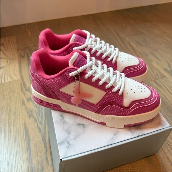 AllStarElite - Watson Sneakers Pink & White Embellished Women's Sneakers W9 / M7