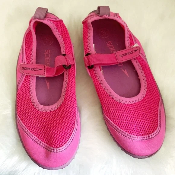 SPEEDO Girls Pink Mary Jane Neoprene Water Shoe XL