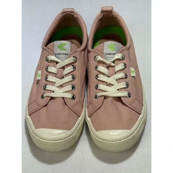 Cariuma Pink Canvas Rose OCA Low Top‎ Lace Up Cap Toe Vegan Sneakers Womens 9