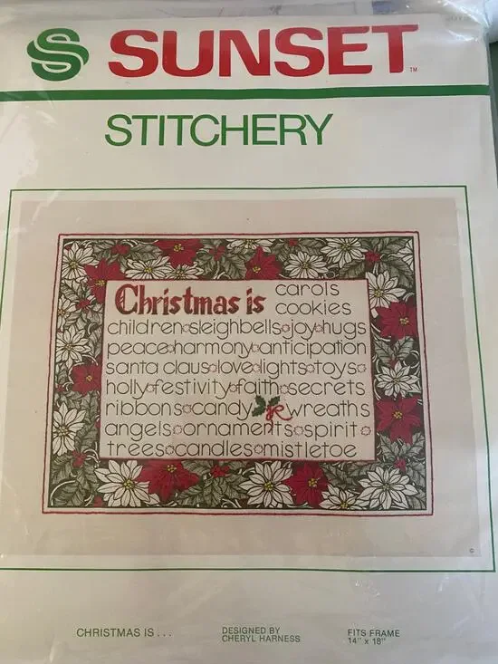 Sunset Stitchery Vintage Crewel Embroidery kit  