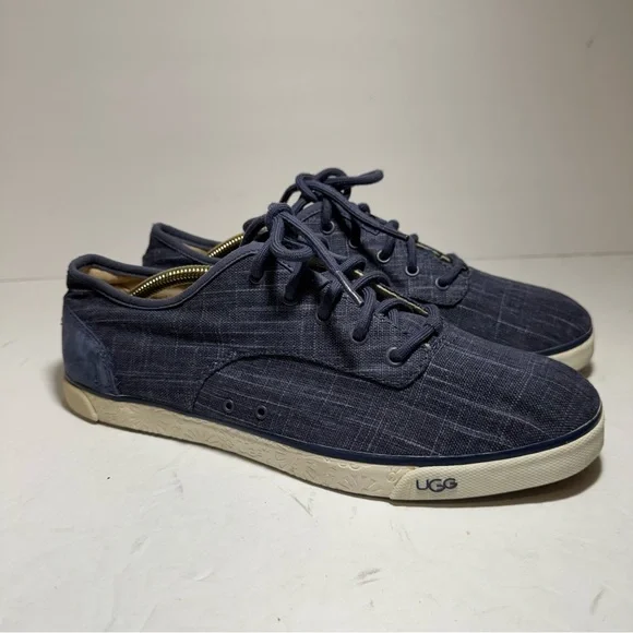 UGG HALLY LOW TOP FASHION SNEAKERS -NIGHT BLUE CANVAS WOMEN'S SZ US 10