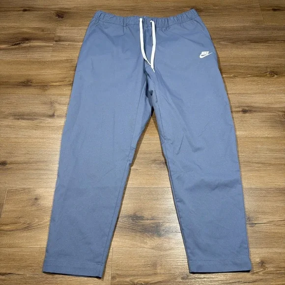 Nike Club Woven Standard Leg Tapered Fit Pants Mens Size XL Blue DX0623-491