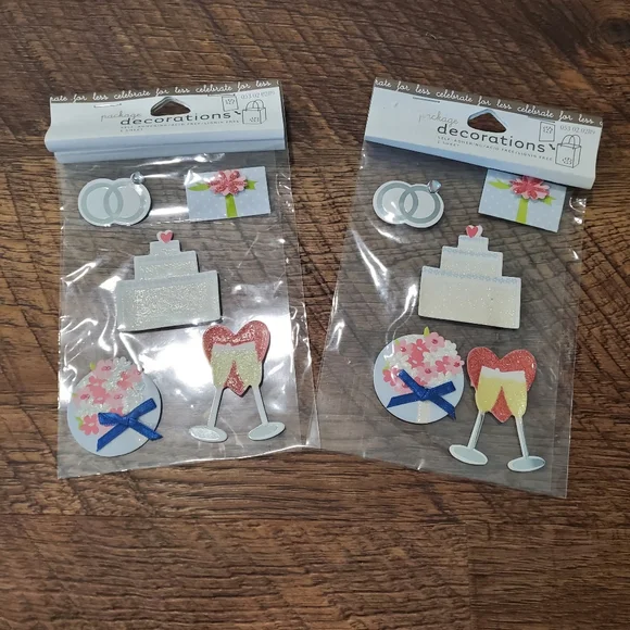 Target Wedding Stickers Rings Cake Bouquet Champagne Glasses Crafts Scrapbooking