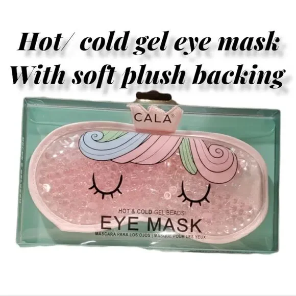 Nwt Unicorn gel eyemask microwave and freezer safe - soft plush backing
