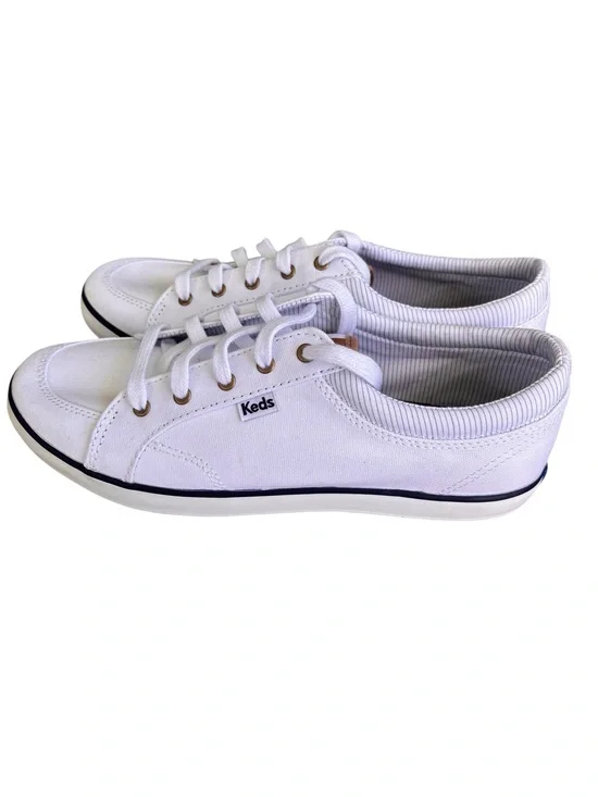 Keds NWOB Women's White with Navy Center III Sneakers 7.5