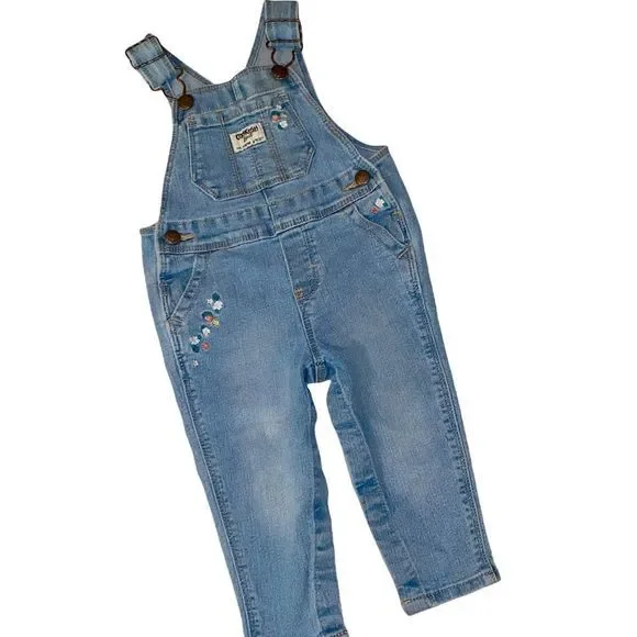 🎀3/$23🎀 oshkosh jean floral overall