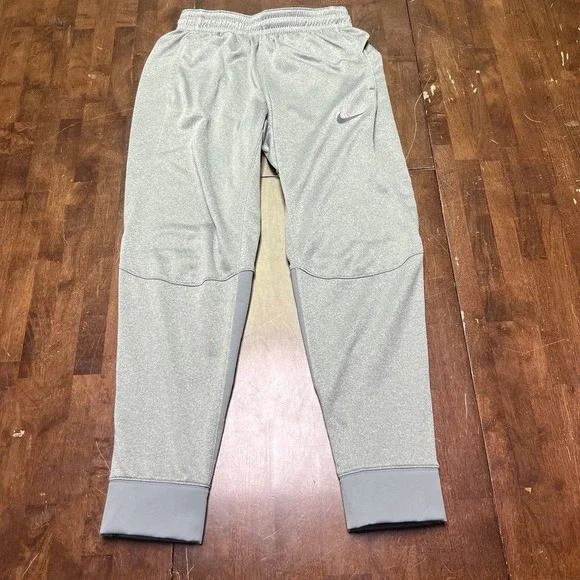 Nike Men's Jogger Large‎ Dri Fit Gym Ankle Zip Holographic Swoosh Zip Padding