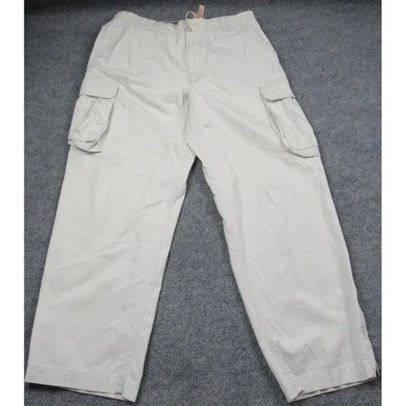 Tommy Hilfiger Red Label‎ Pants Men 36X31 Cargo Beige Baggy Grunge Military Y2K