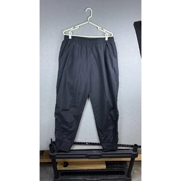 Vintage Nike Pants Mens‎ Large Black Windbreaker Track Nylon Joggers 90s