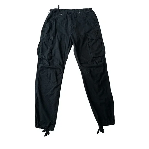 MNML‎ Cargo Pants Mens Size 33 Black Pockets Utility Streetwear Adjustable