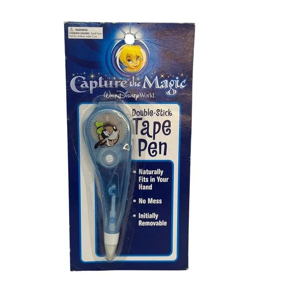NIB Disney Parks World Goofy Double-Stick Tape Pen –‎ Sealed Packaging