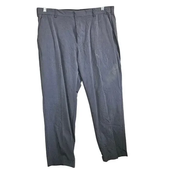 Gray Straight Flat Front Dress Pants Size 36x29