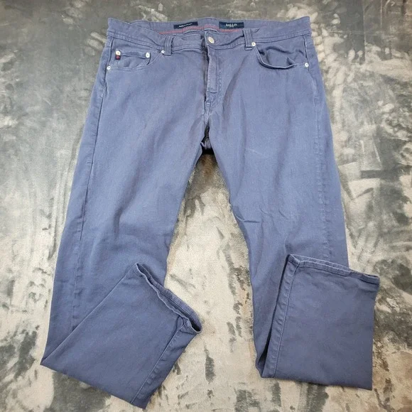 Ballin Modern Straight Leg Pants Mens 38x32 Blue Gray Cotton Stretch J7032VD877