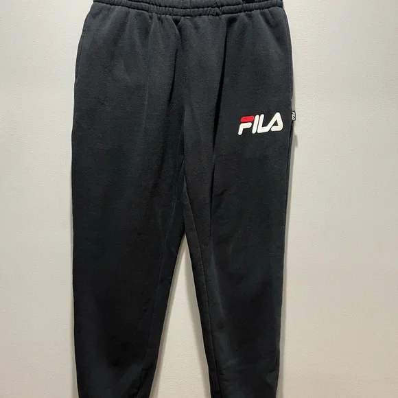 Men's Fila‎ Black Joggers Sweatpants, Size S. Good Condition