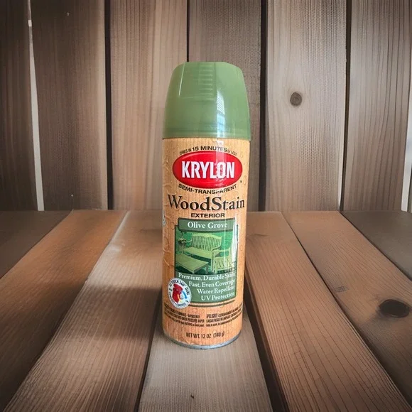NEW Krylon Exterior Wood Stain Exterior Olive Grove Spray‎ Stain