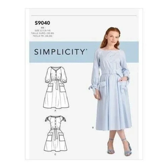 Simplicity Sewing Pattern 9040 10420 Misses Dress‎ Size 14-22